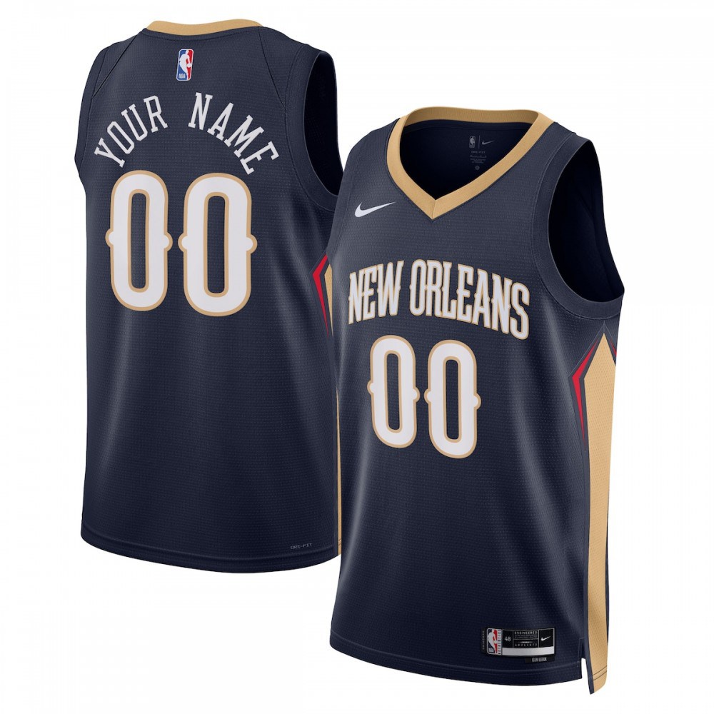 New Orleans Pelicans Unisex 2022/23 Swingman Custom Jersey Navy - Icon Edition-Pro Kit Vault | Brand New 26/27 Sports Jerseys